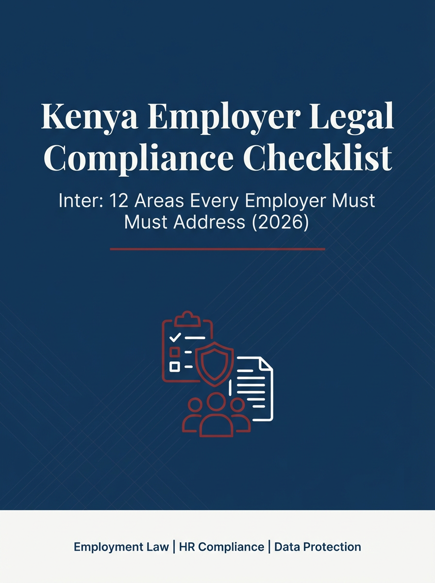 Kenya Employer Legal Compliance Checklist 2026 gated PDF cover