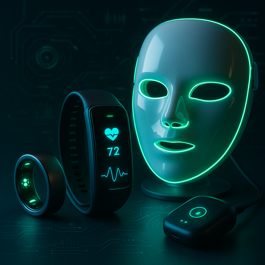 Dispositivos de salud inteligentes con IA y wearables tecnológicos