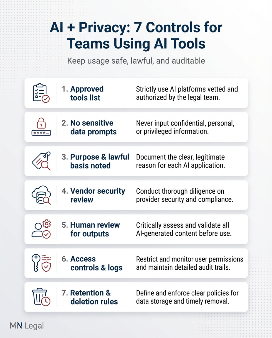 AI and privacy — seven controls for teams using AI tools