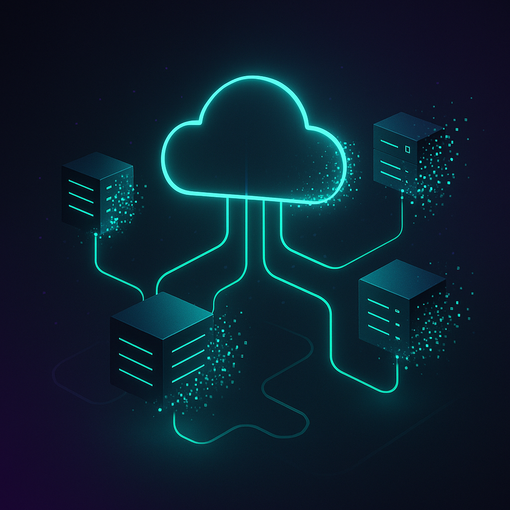 Arquitectura Serverless moderna con infraestructura cloud