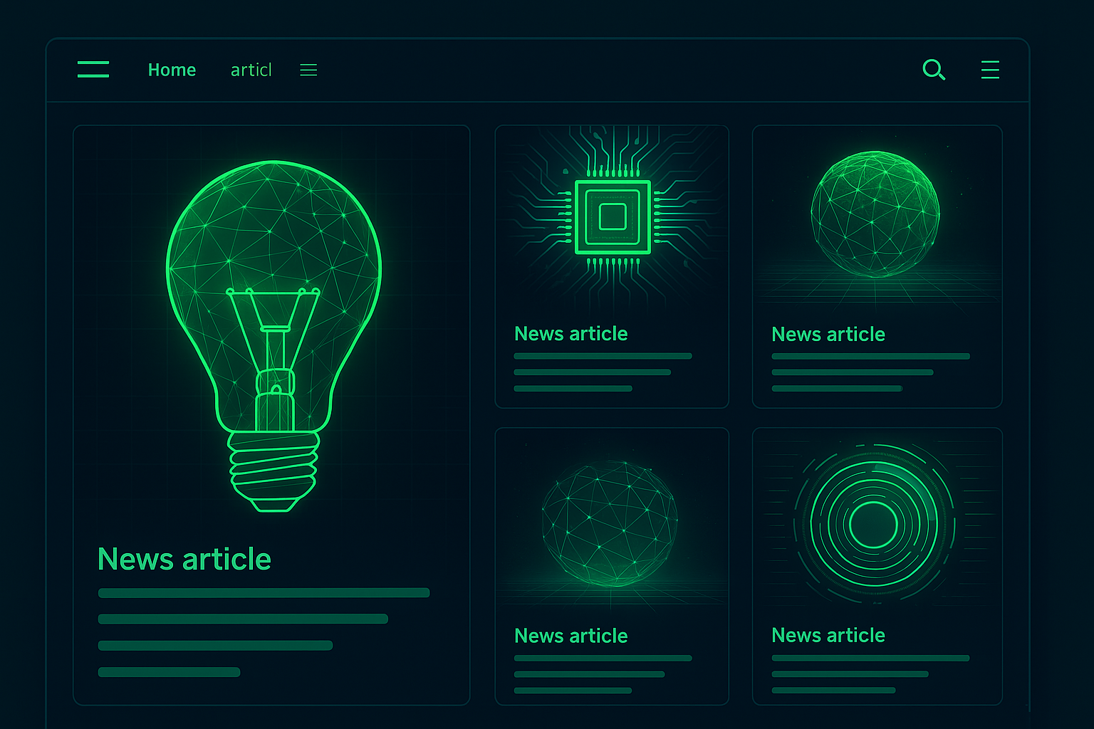 Portal TECSID News con interfaz moderna de noticias tecnológicas