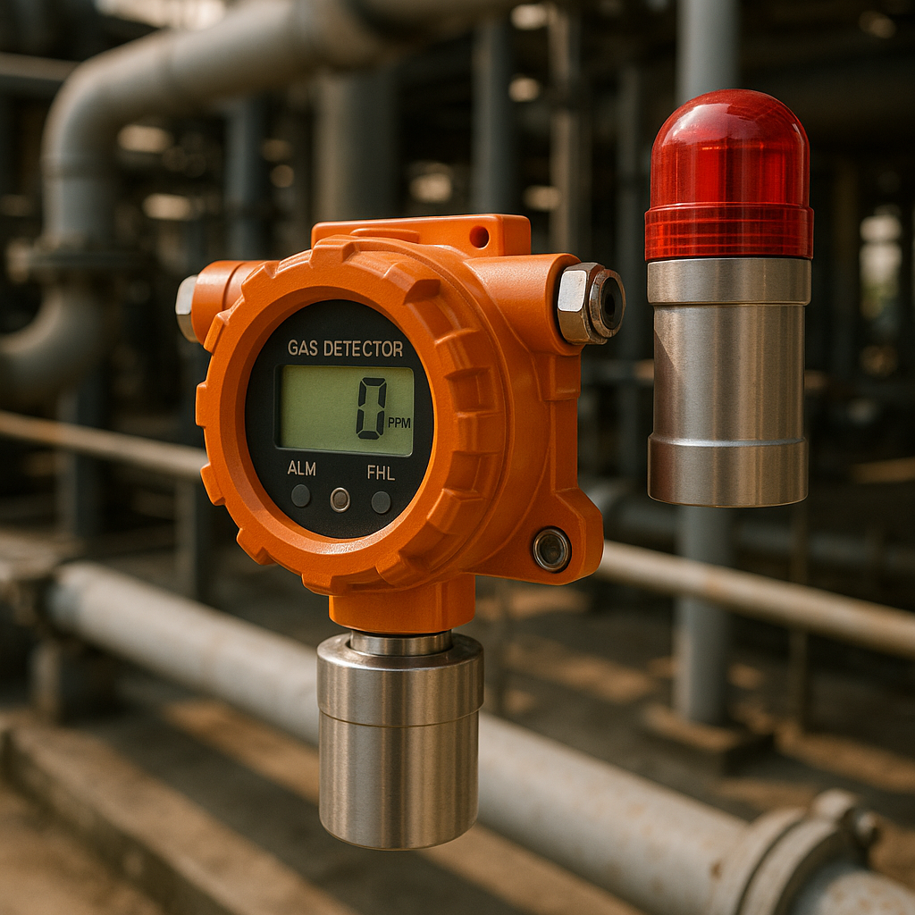 Gas detection equipment in a hazardous area
