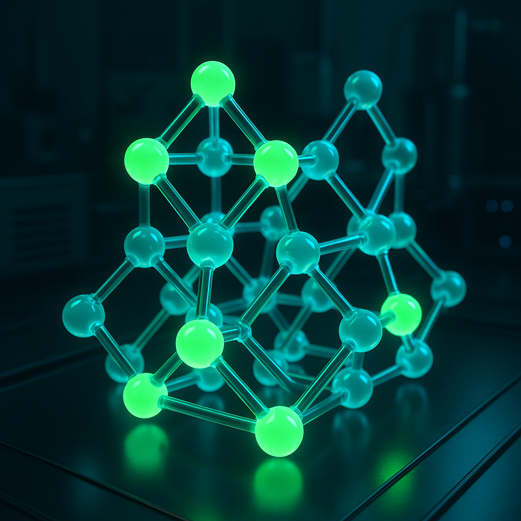 Estructura molecular del material CZT semiconductor