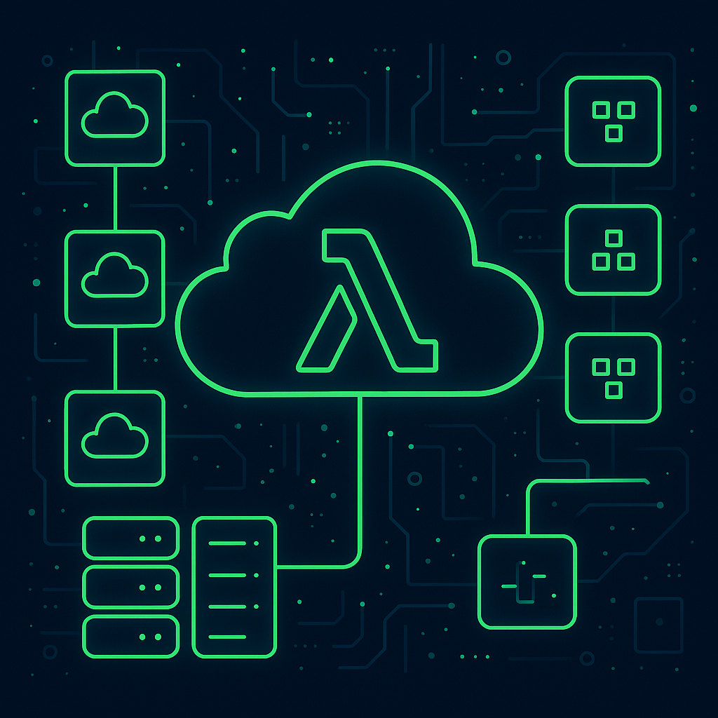Arquitectura de computación serverless con funciones en la nube