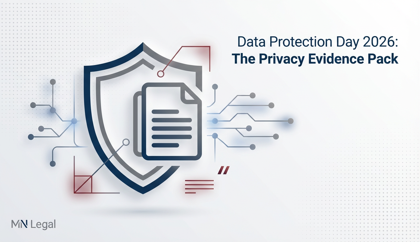 Data Protection Day 2026 featured image — privacy evidence pack, shield and document motif