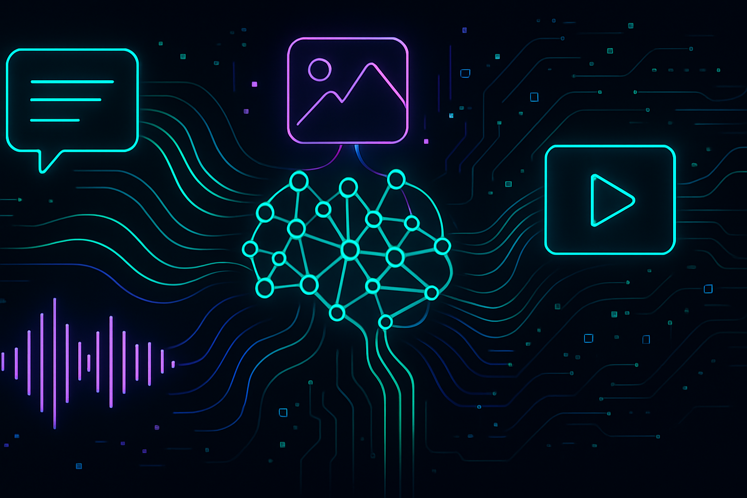 IA Multimodal integrando texto, imagen, audio y video