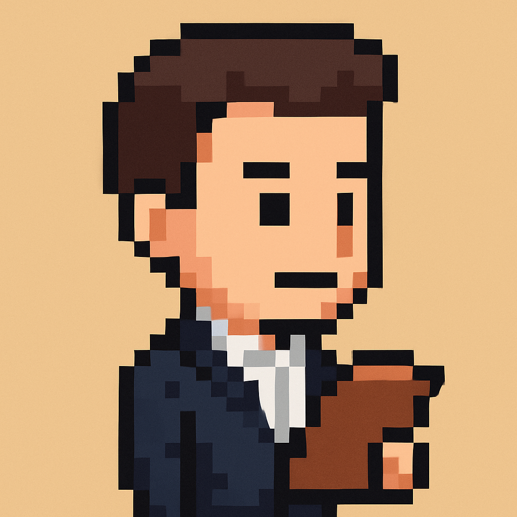 8-bit chibi pixel art sales prep avatar