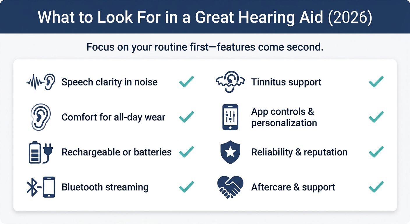 what to look for in a great hearing aid