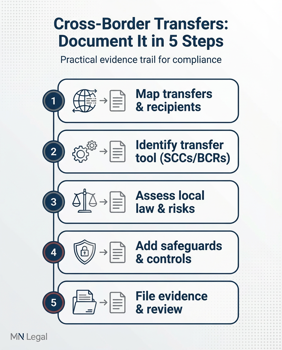 Cross-border transfers documentation in five steps